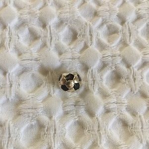 Silver soccer ball charm